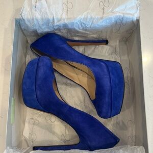 Jessica Simpson Blue Suede Heels